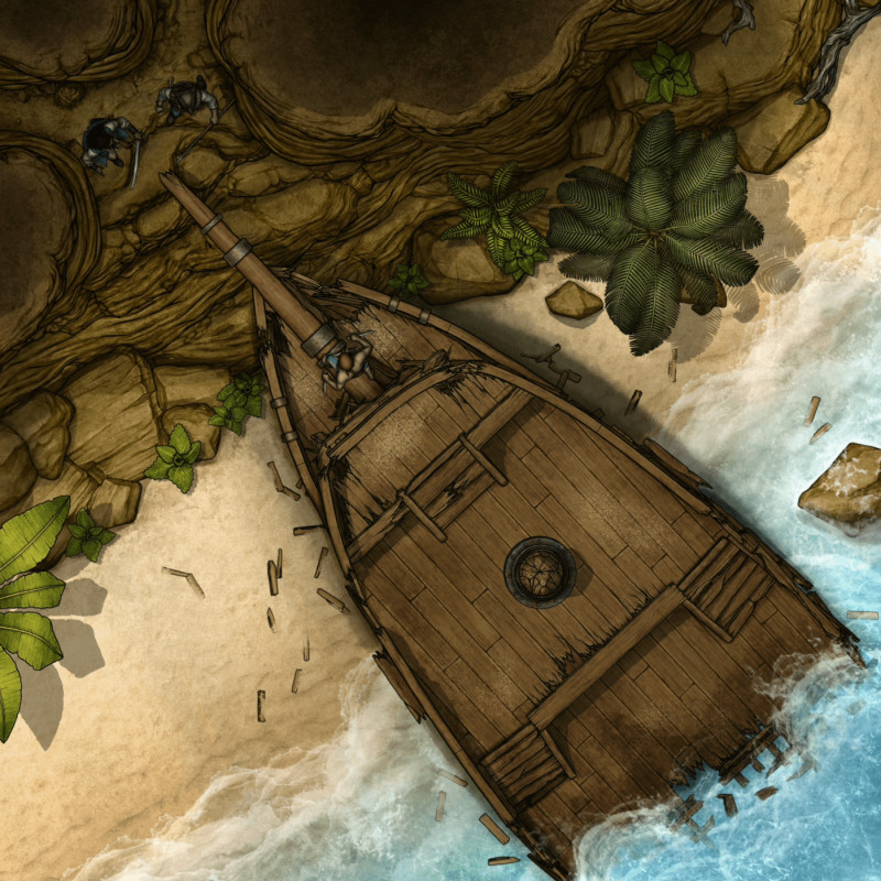 [OC] Pirate Lair 52x64 by Forgotten Adventures