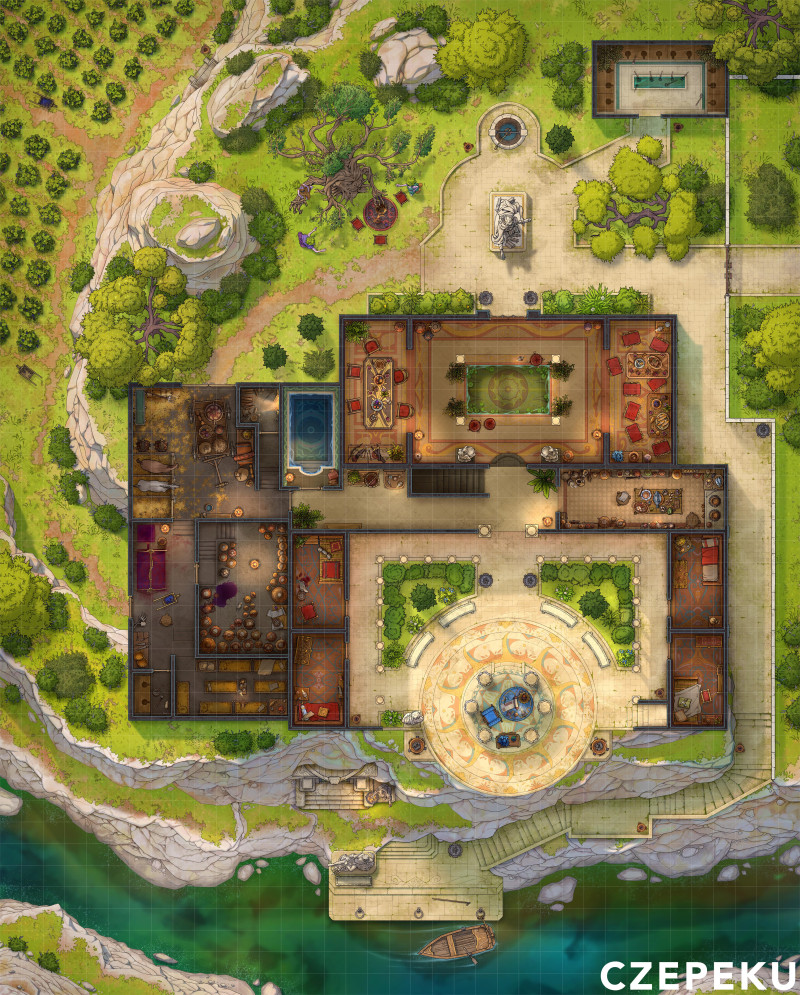 Archon's Villa [37x46] | A Czepeku Battlemap!