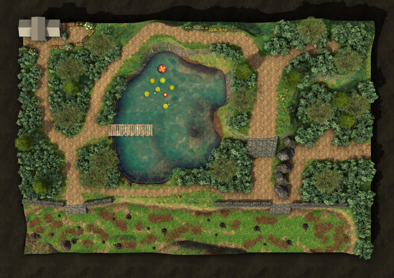 Kanto region, Route#2 battlemap. Adjacent to Viridian Ccity.