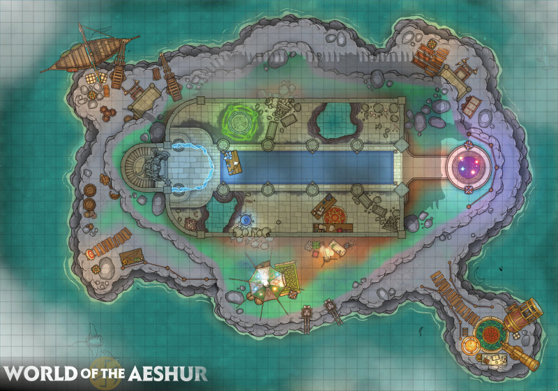 The lost dragon temple - [50x35