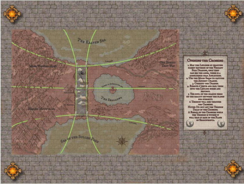 Going for a look of an old map painted on the floor of a temple