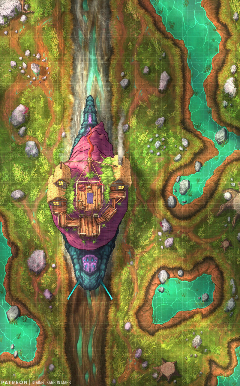 Cottage on a snail [46x74] [Mobile home] [Marsh]