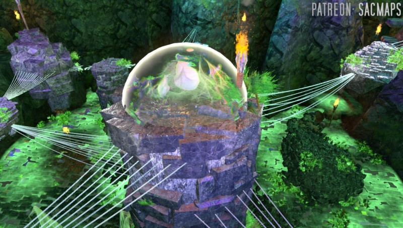 Oh, goodie. Webs. That's never a bad sign. (LAIR OF THE PHASE SPIDERS, 35x30 - free day & night maps, plus 1000+ more free!)