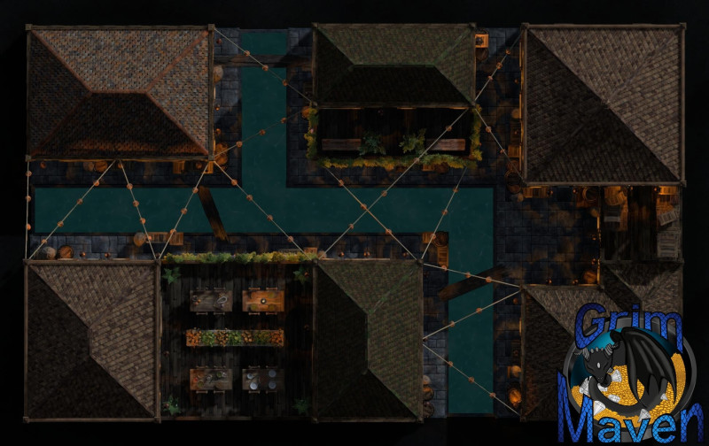 "Canal Way"(27x17) stalk the back alleys of a venician style city in canal way!