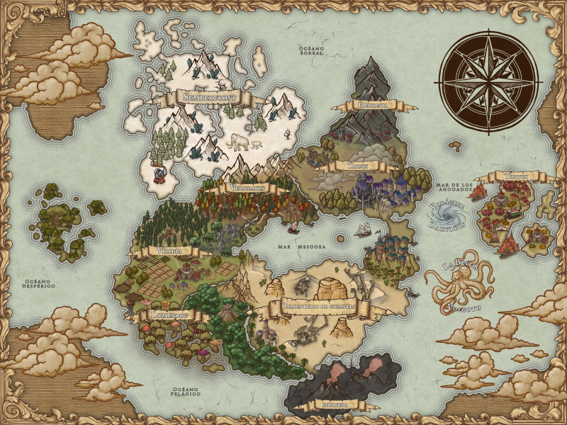 Fantasy map for my Homebrew D&D campaign