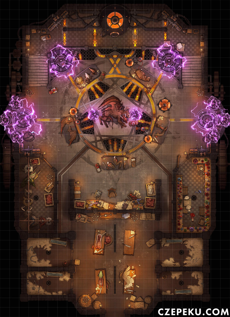 Chimera Creation Forge! | A Czepeku Battlemap! [24x33]