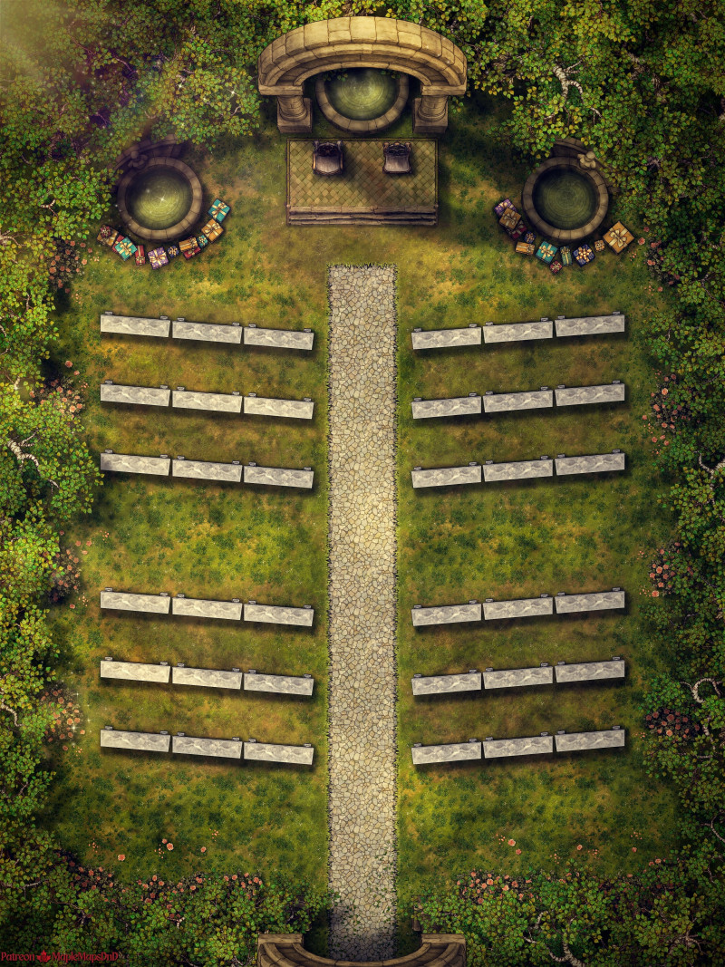 I'm getting married today, so I made some Wedding Battle Maps! [Battle Map] [No AI] [OC] [Art]