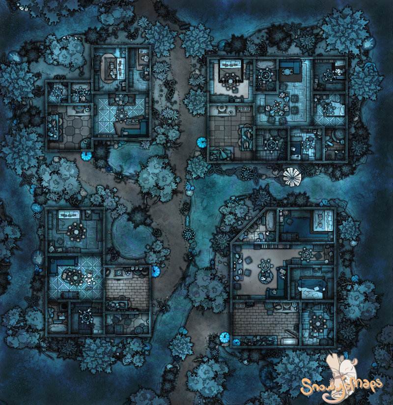 [30x30] Swamp Trick or Treat Village Fey