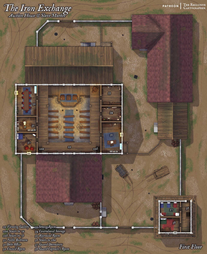 The Iron Exchange - Auction House and Slave Market - 39x48 - RC