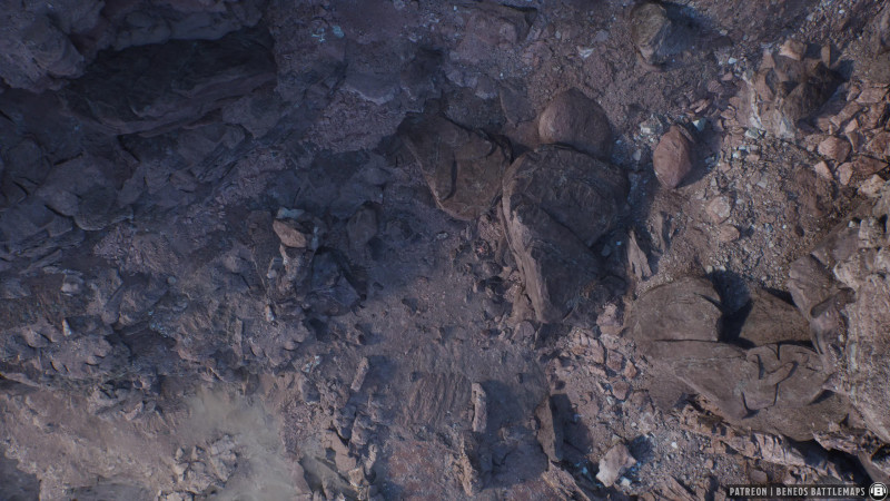 Otherworldly Canyon | [Animated Battlemap] [32x18] [120px per Square] [Gridless] [3D Rendered] [OC] | Beneos Battlemaps