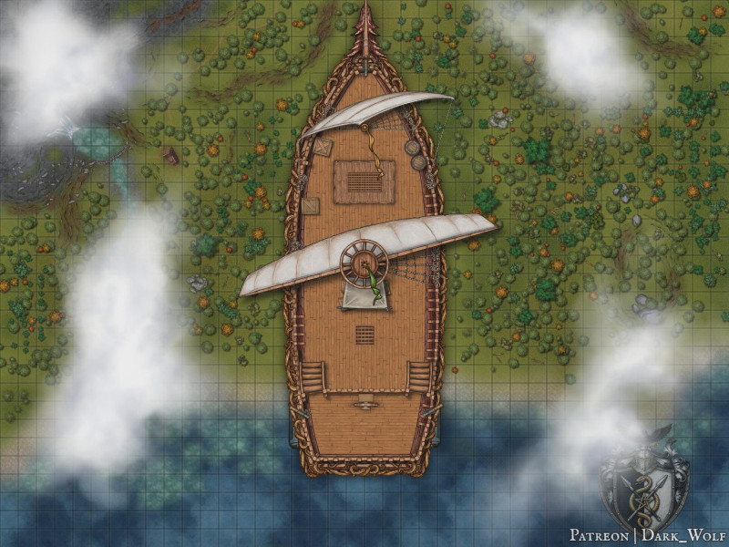 The Flying Ship! Trough the skies [OC] 40x30