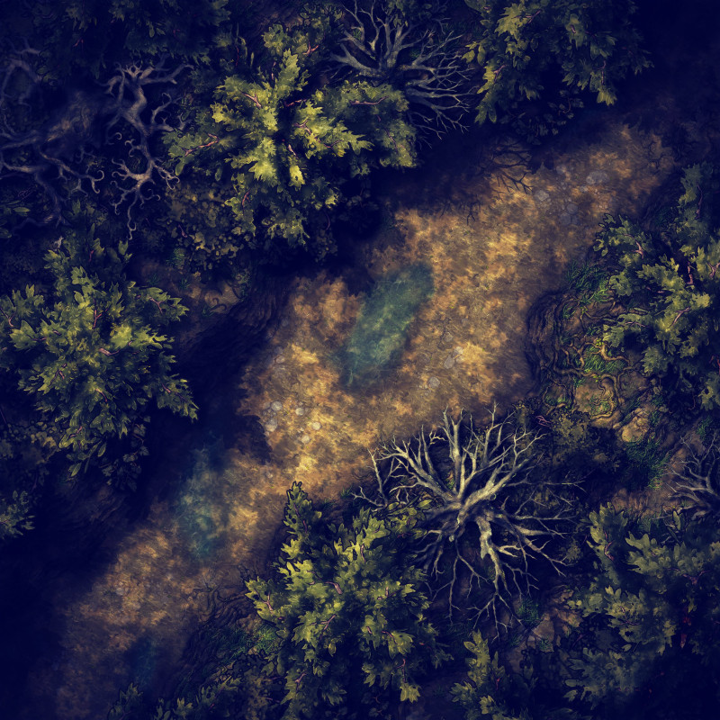 Voidfallen - Swamp Findings- FREE 25x25 Battlemap [Sortar's Arcanum]