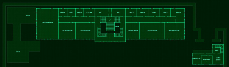 Do you dare venture into the fungus-infested basement rooms of the Campus of Human Sciences? I hope you haven't forgotten your gas mask. > a day at the university battlemaps - Lecture & medical faculty building [82x26, abandoned version] & Entrance [27x43