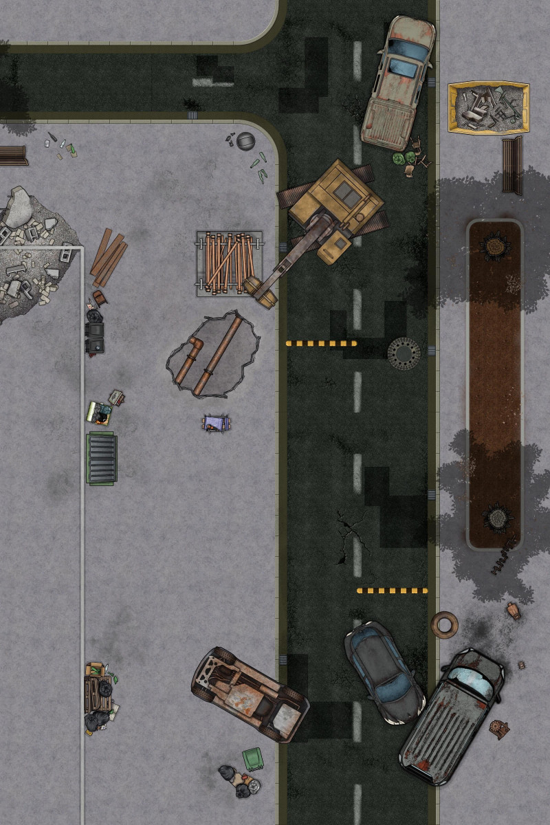 Post-apocalyptic campaign maps [40 maps of varying levels and sizes + Dungeondraft files]