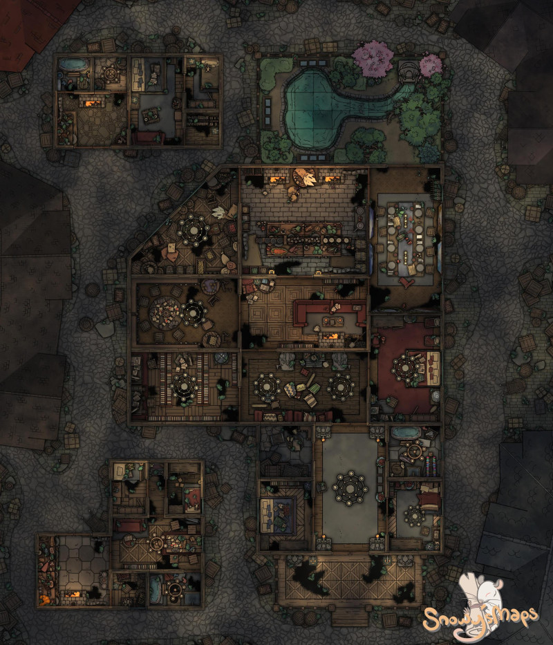 [30x35] City Manor Ruined Night