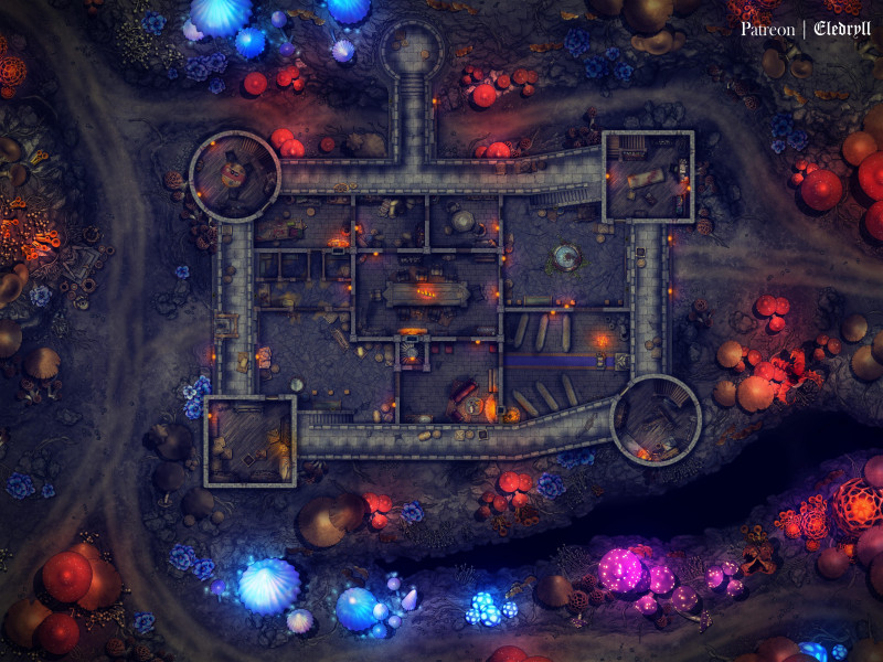 Underdark Fortress [60x45] [Gridless]