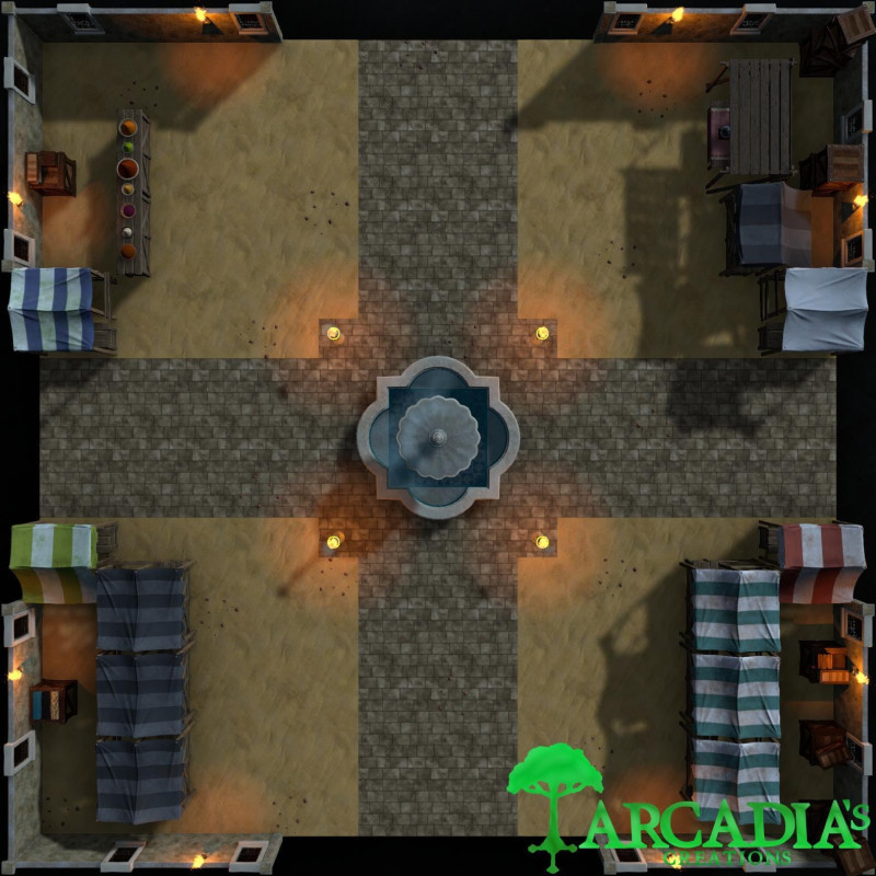 Desert market square [22x22]