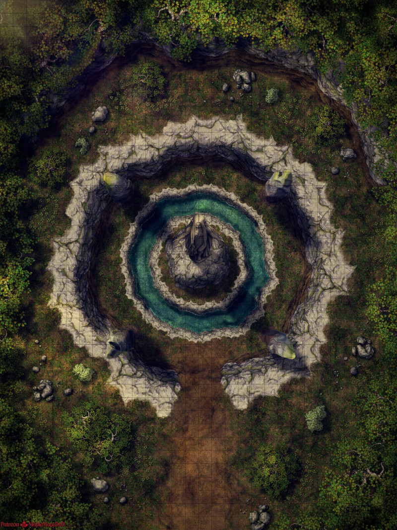 Forest Ritual (4 variants) by MapleMapsDnD | [Battle Map] [No AI] [OC] [Art]