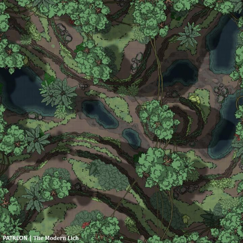 Jungle Valley [30x30][Battlemap[OC]