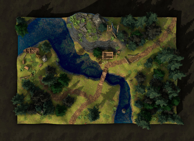 [Free] I put together a 5-map starter pack for DMs — Grid + Gridless, VTT Ready