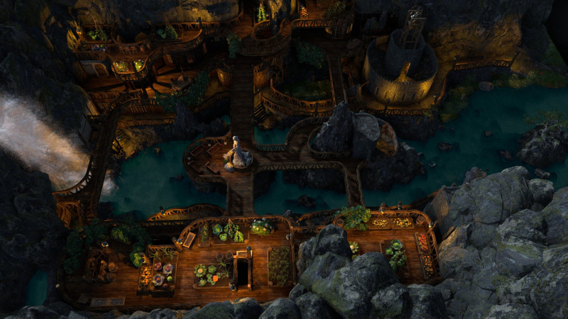 Jadevale [70x50] - hidden village at the end of canyon