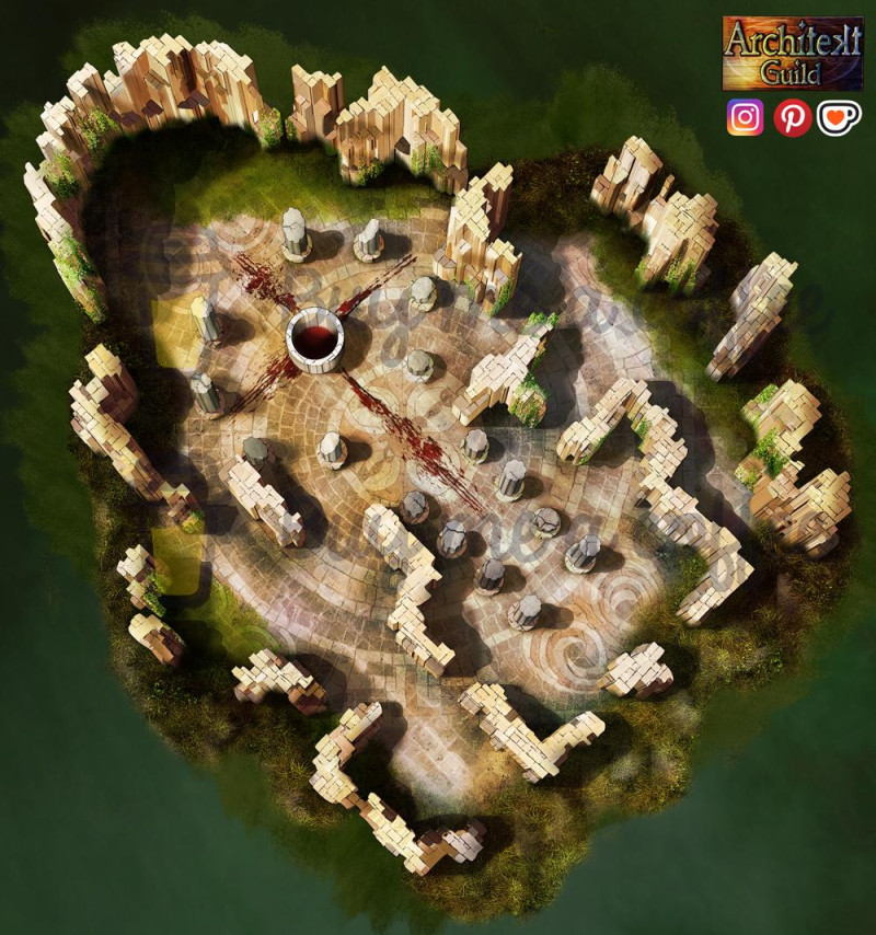 Unholy Ruins (rpg fantasy map)
