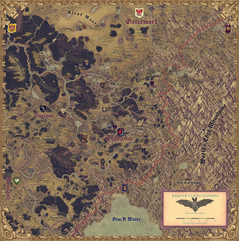 A Map of Cursed Sylvania. By Gunsor Roxes.