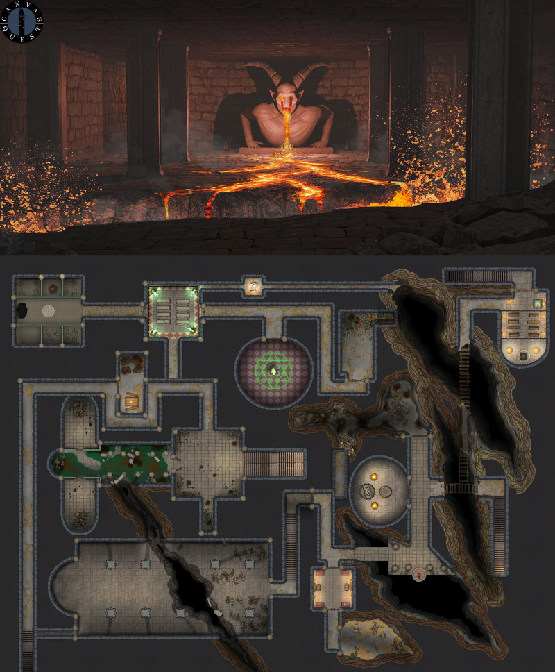 Caverns of Thracia: Dungeon Level 1 (60x80)