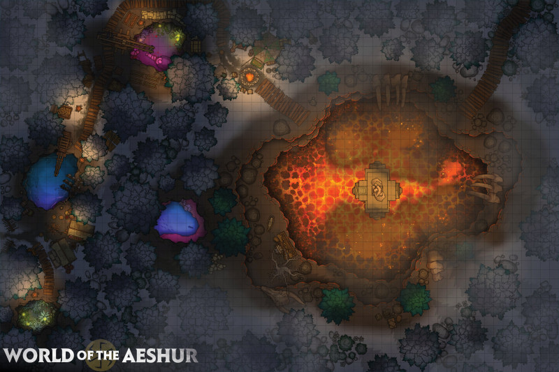 A cave underneath a dark shrine - [60x40]