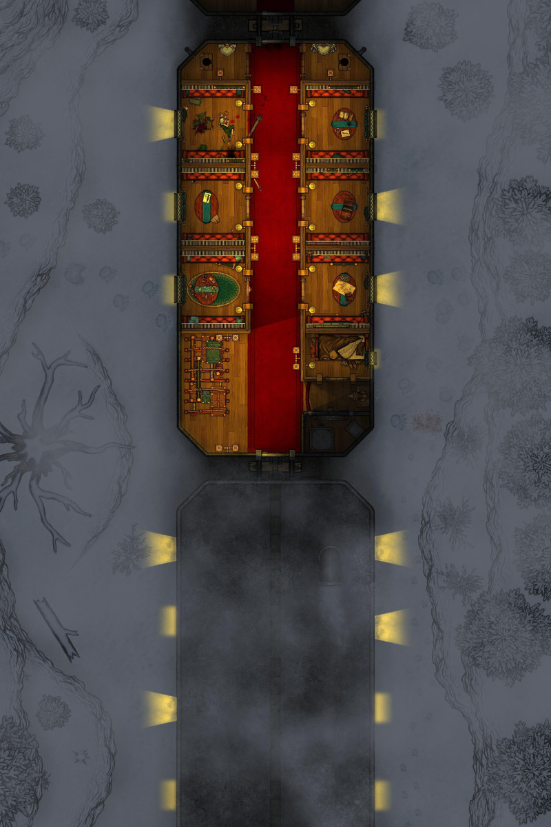 The Blackthorn Express - Orient Express style map - 128ppi