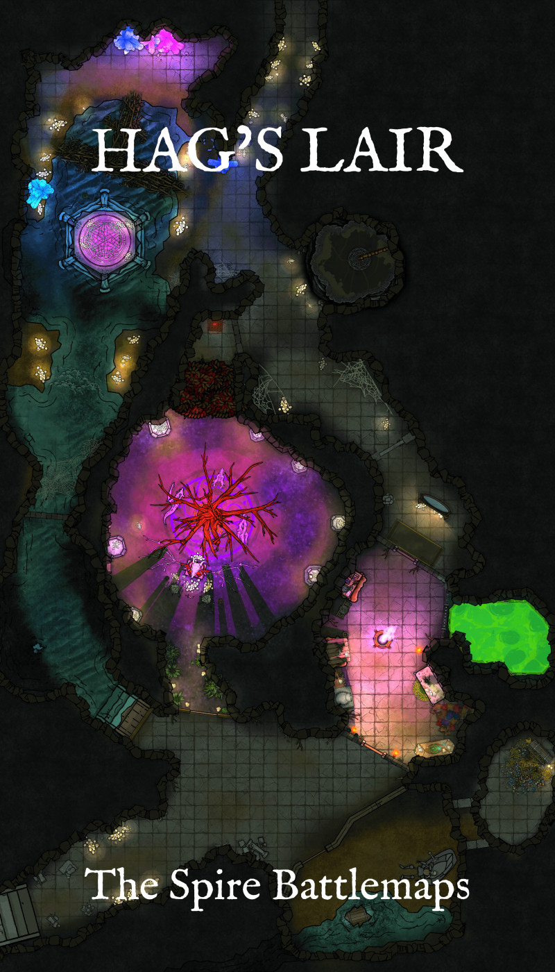 Free Map! Hag's Lair with Foundry VTT JSON Included