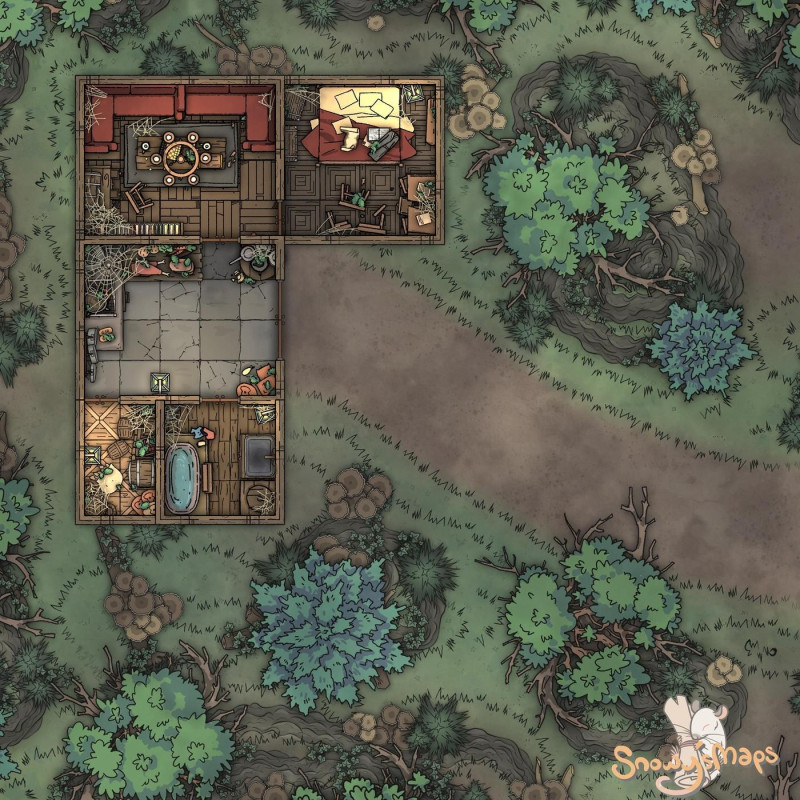 [20x20] Abandoned Forest Hut Day