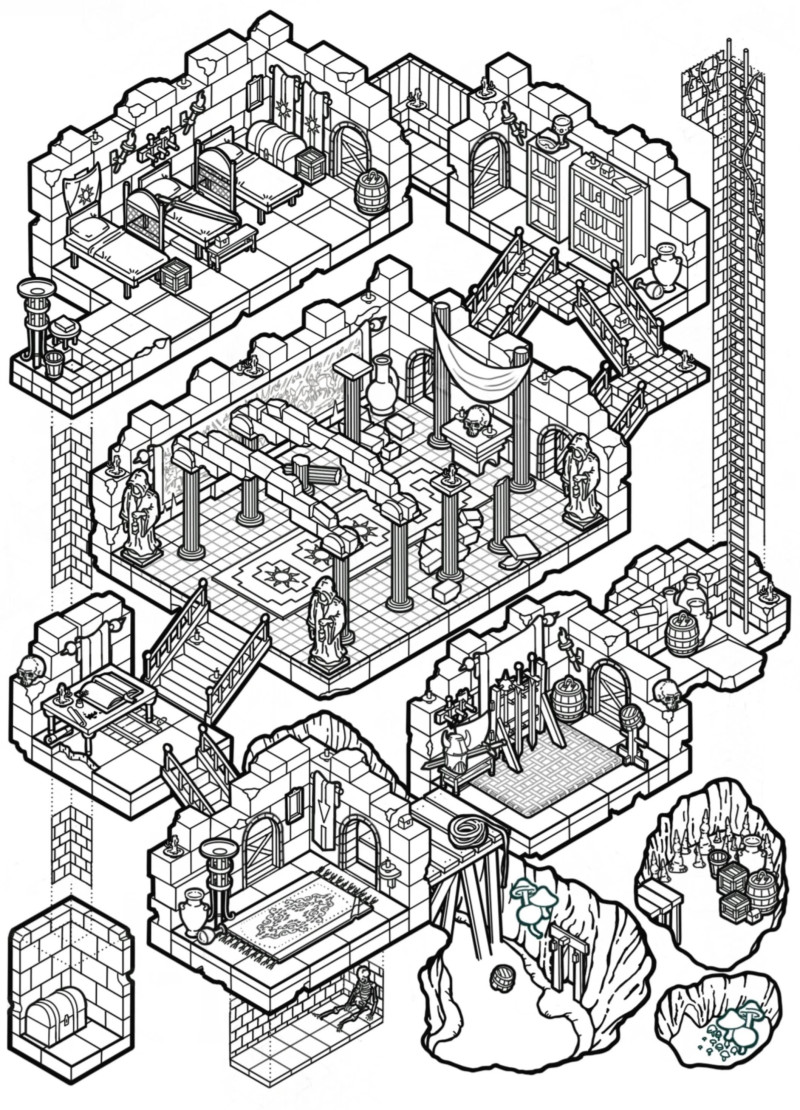 Isometric mini dungeon