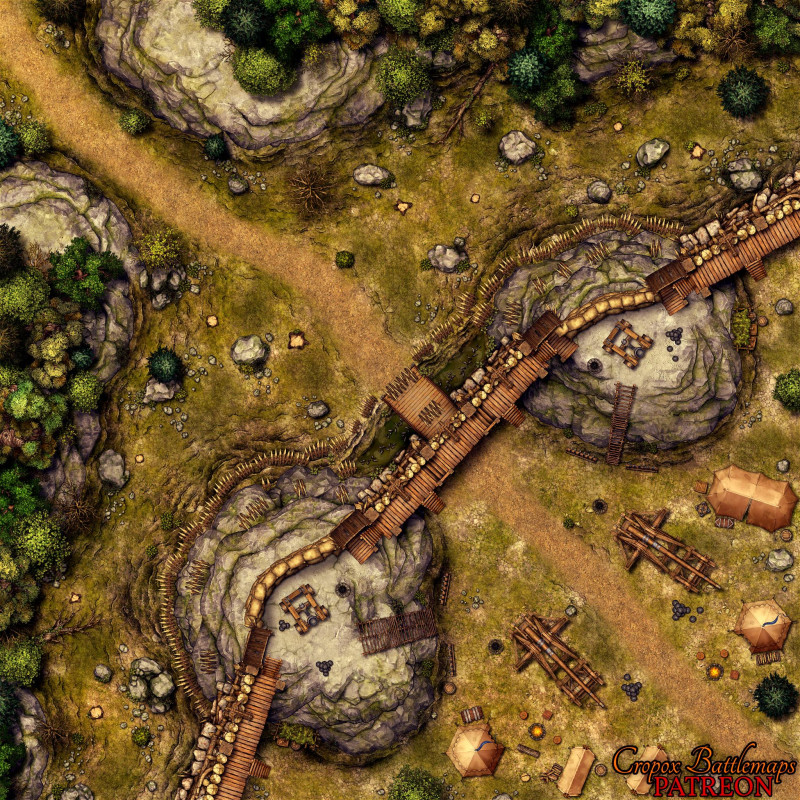 The Border Gate - Defending the Frontier 35x35 battle map