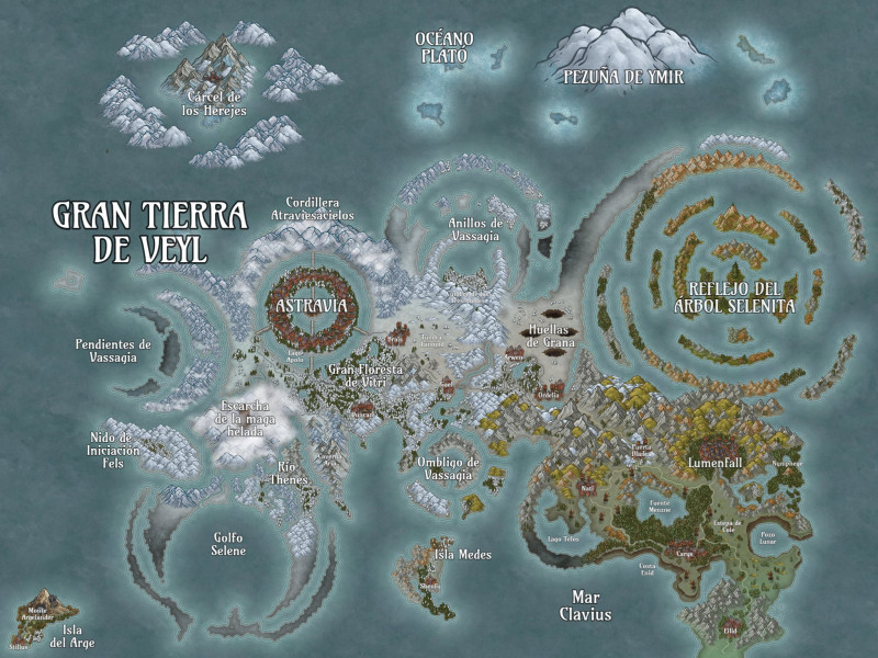 East half of the map of the novel I'm writing