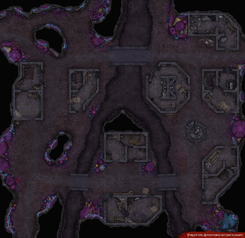 [OC] Mushroom Ruins 35x34 by Forgotten Adventures