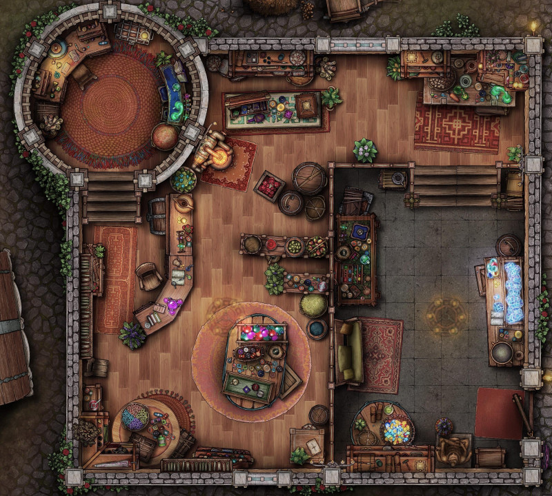 Alchemist Store [20x18]  -  3 variations: Alchemist, Herbalist, Necromancer