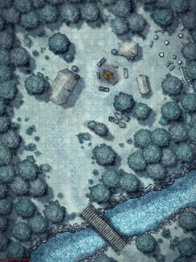 Forest Camp 8 Variants [30x40] [Battle Map] [No AI] [OC] [Art]