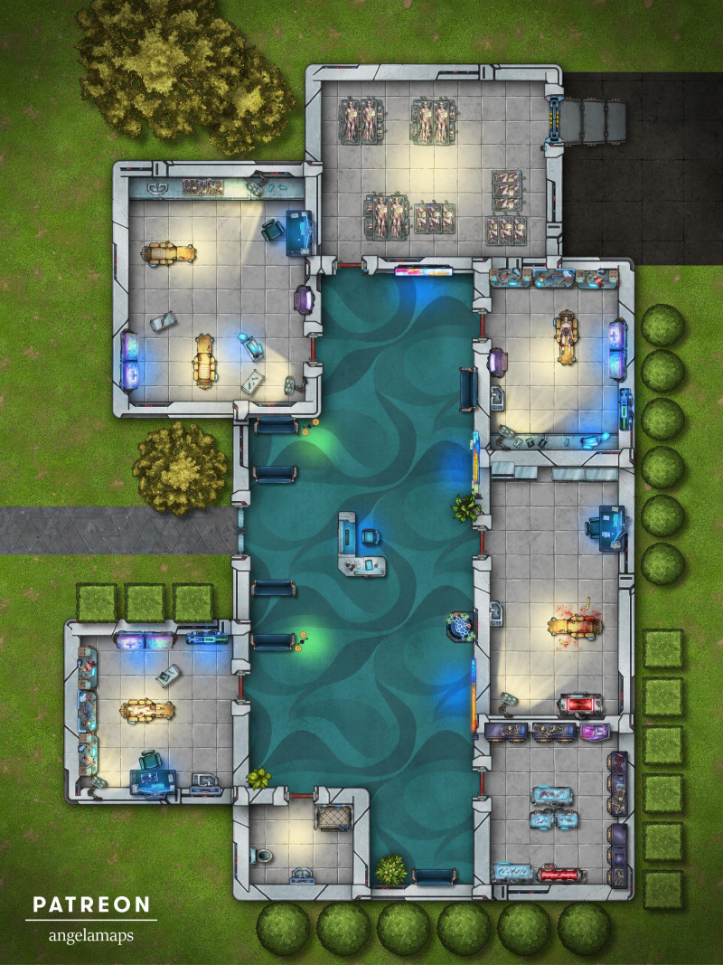 Cybernetics Lab [battlemap] from Angela Maps [art]