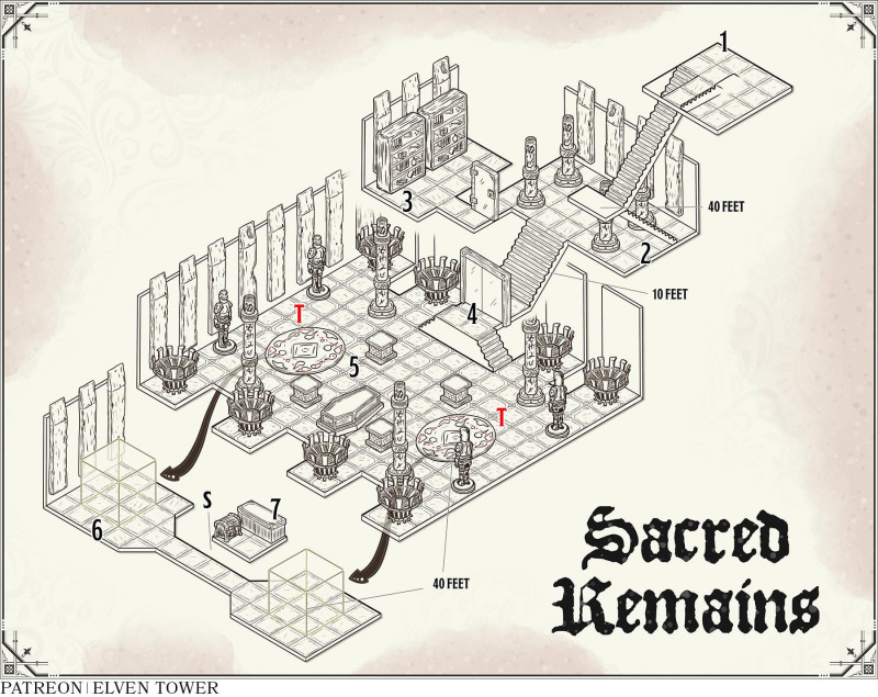 Map 680 - The Sacred Remains - Isometric Dungeon