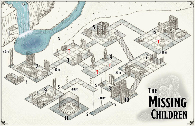 Map - 521 The Missing Children - Isometric Dungeon