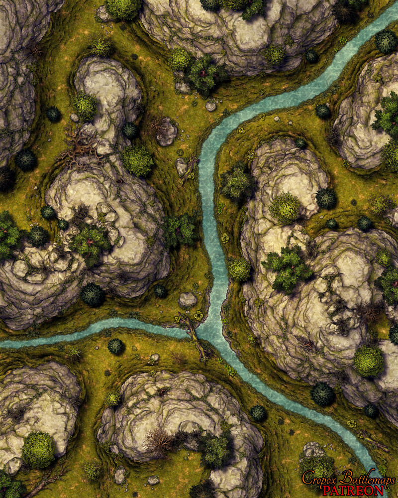 Highland Creek 40x50 battle map