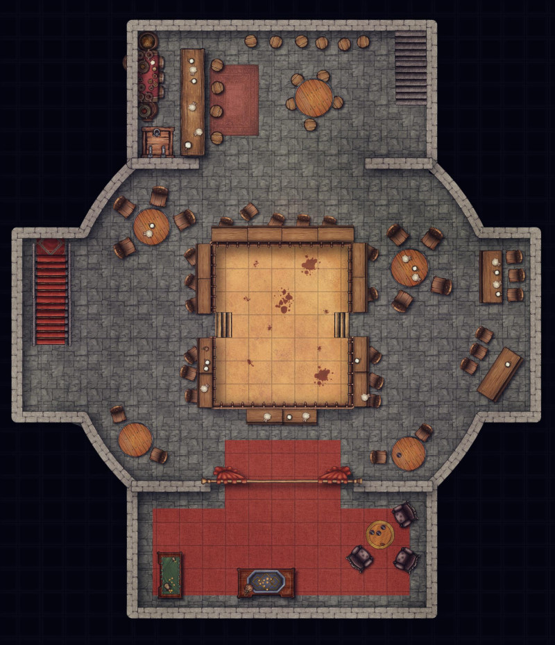 [OC]The Fighting Pit - With custom fight mechanics and NPCs