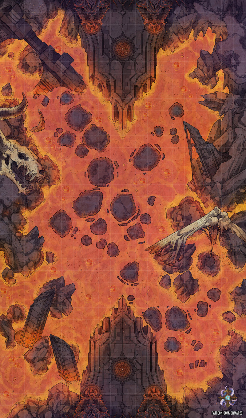 Hell Crossing Battle Map 20x34