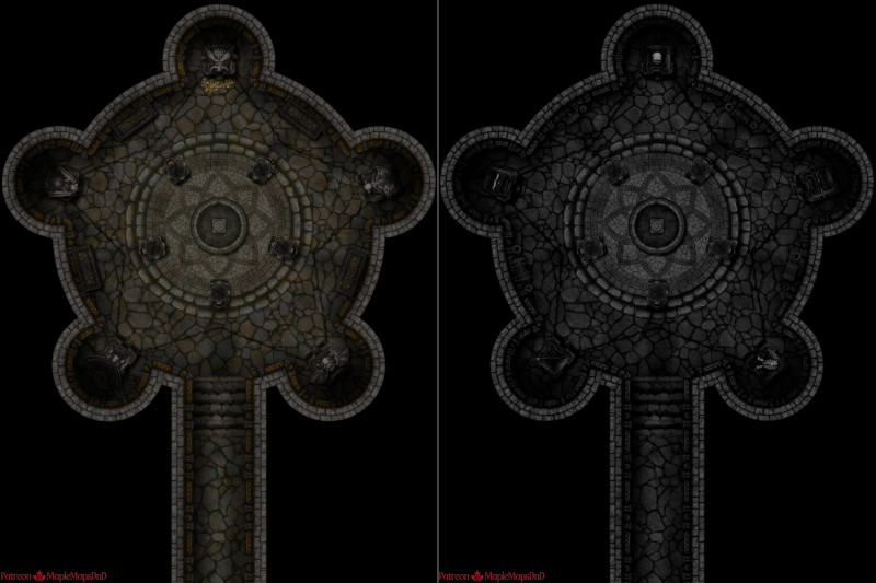 Portal Room (inactive + active) [60x40] [Battle Map] [No AI] [OC] [Art]