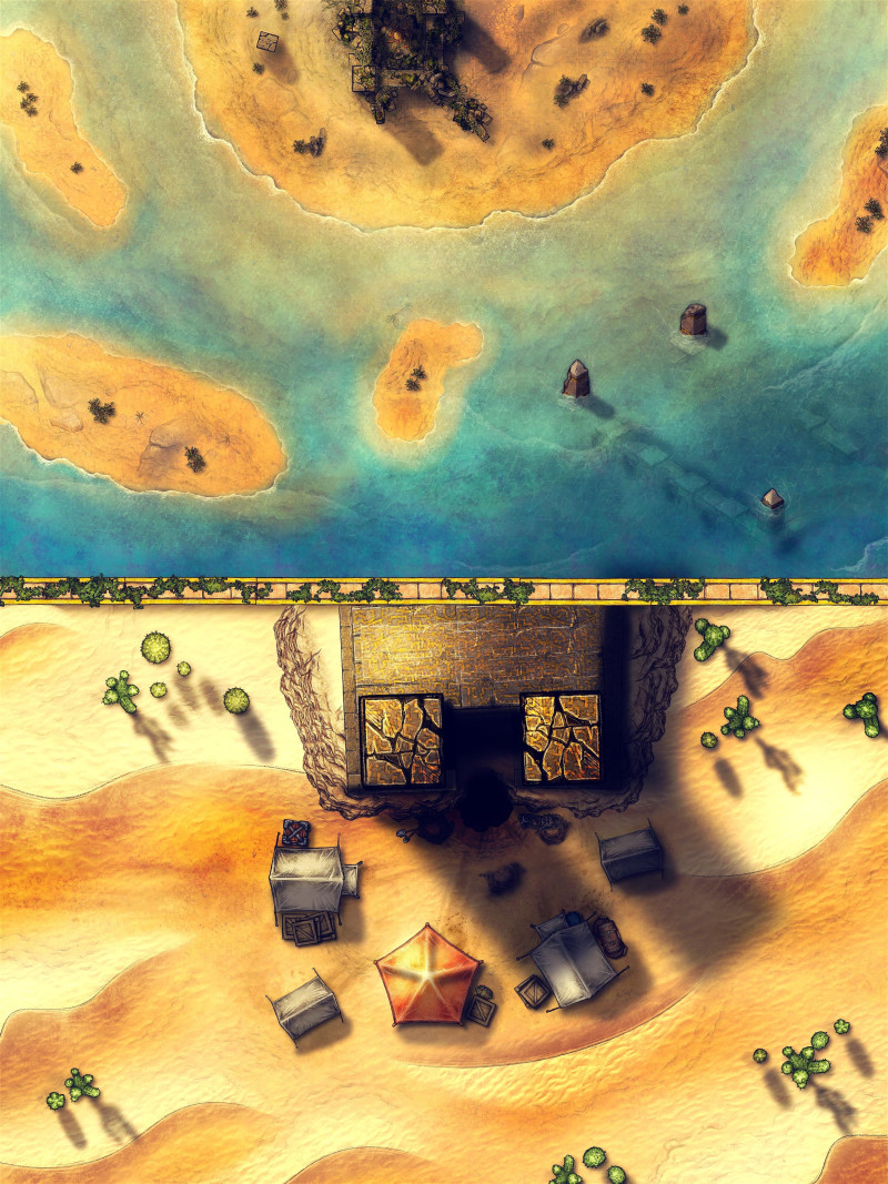 [OC] The Golden Dunes [30x40]