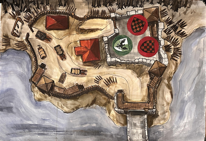 Border garrison, battlemap painting for my upecoming session