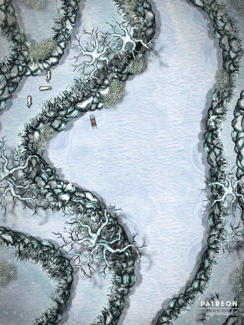 Winter [battlemap] from Angela Maps - 6 versions! [animated] [art]