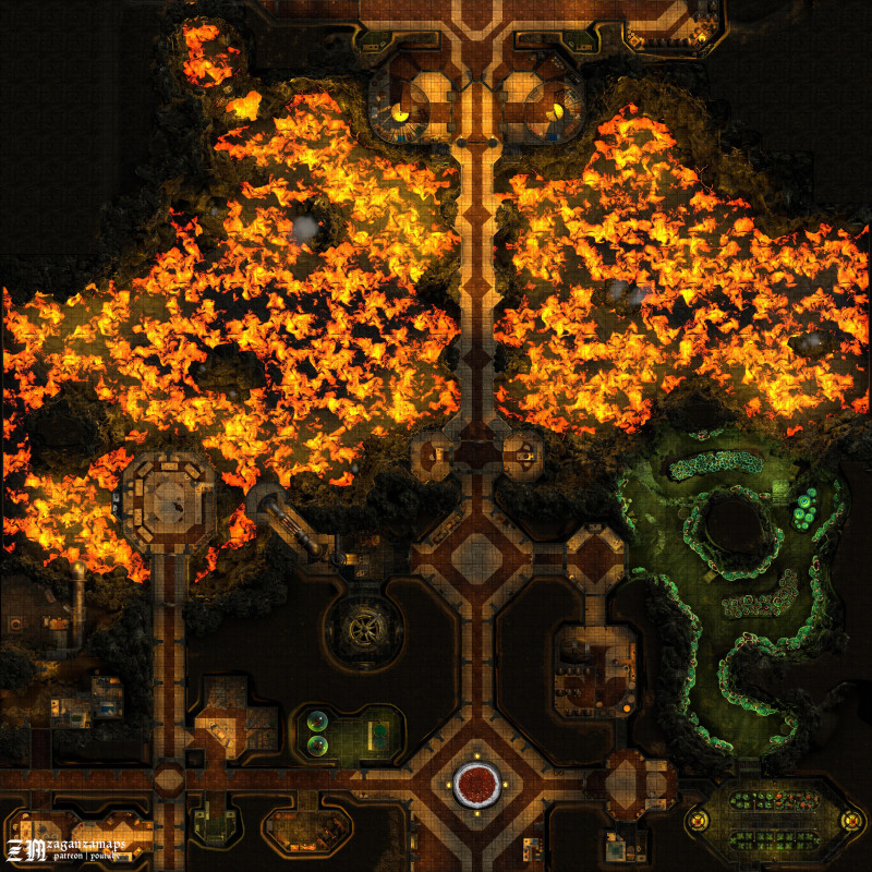 Dwarven realm of Ahruukar - Bridge District [85x85] and bridge [38x46]