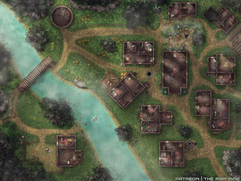 Glumville, the Village of Shadows [80x60]